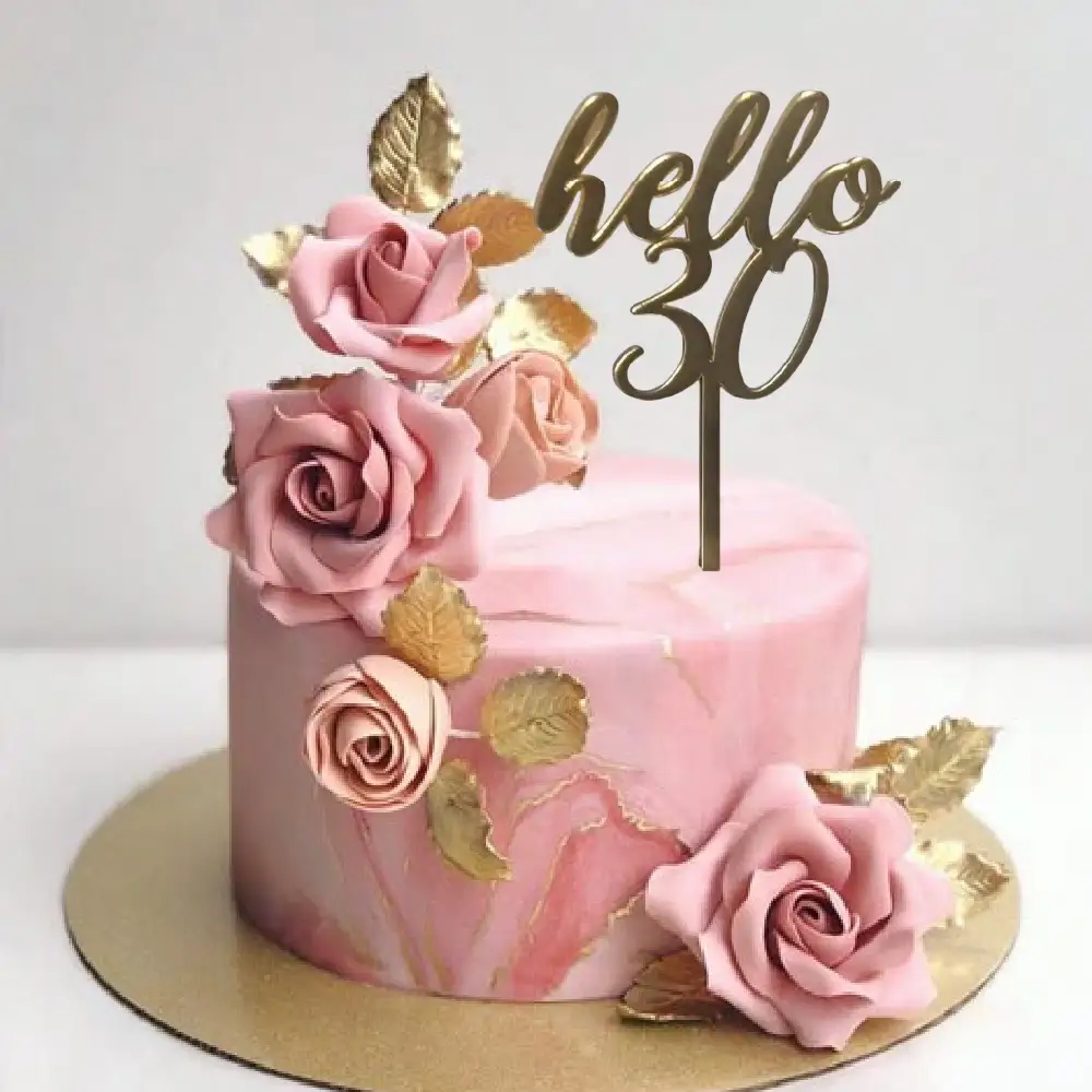 Hello 30 Cake Topper